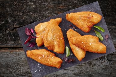 Rauðspretta/ Forsteikt í raspi